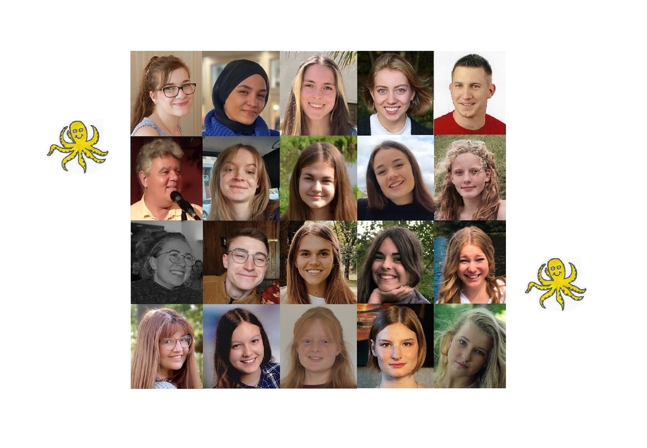 Die Mitglieder der Lesebühne Oktopus (Stand Mai 2024)